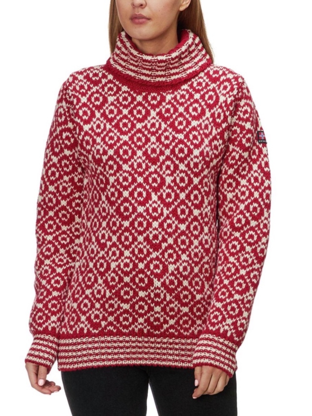 Devold 100% Wool High-Neck Sweater - Picture 5 of 6